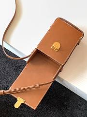 Kitlife YSL Tuc Phone Pouch With Strap In Supple Calfskin Brown - 667718 – 9x3.5x18cm - 3
