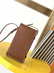 Kitlife YSL Tuc Phone Pouch With Strap In Supple Calfskin Brown - 667718 – 9x3.5x18cm - 6