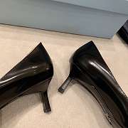 Prada Brushed Leather Heels Black   - 6