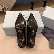 Prada Brushed Leather Heels Black   - 4