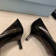 Prada Brushed Leather Heels Black   - 3