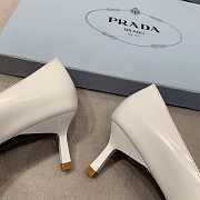 Prada Brushed Leather Heels White - 2