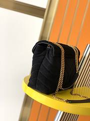 Kitlife YSL Loulou Toy Bag In Y-Quilted Suede And Smooth Leather Black – 494699 – 25x17x9cm - 6