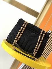 Kitlife YSL Loulou Toy Bag In Y-Quilted Suede And Smooth Leather Black – 494699 – 25x17x9cm - 3