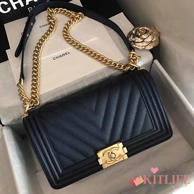 Kitlife Chanel Black Caviar Grain Calfskin Gold Hardware – 67086 - 25cm - 1
