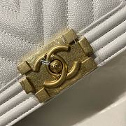 Kitlife Chanel White Caviar Grain Calfskin Gold Hardware – 67086 - 20cm - 4