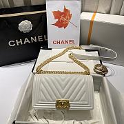 Kitlife Chanel White Caviar Grain Calfskin Gold Hardware – 67086 - 25cm - 1