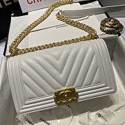 Kitlife Chanel White Caviar Grain Calfskin Gold Hardware – 67086 - 25cm - 5