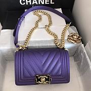 Kitlife Chanel Purple Caviar Grain Calfskin Gold Hardware – 67086 - 20cm - 1
