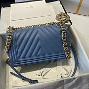 Kitlife Chanel Blue Caviar Grain Calfskin Gold Hardware – 67086 - 25cm - 4