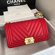 Kitlife Chanel Red Caviar Grain Calfskin Gold Hardware – 67086 - 20cm  - 1