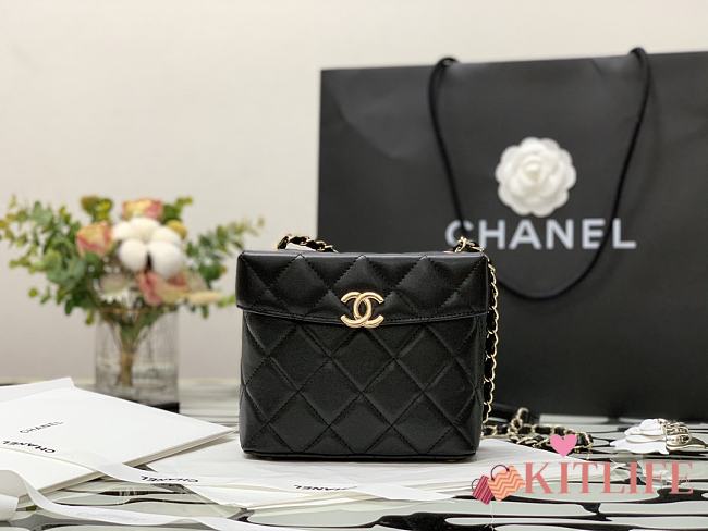 Kitlife Chanel Flap Retro Box Black – 99114 – 14.5x16.5x7cm - 1