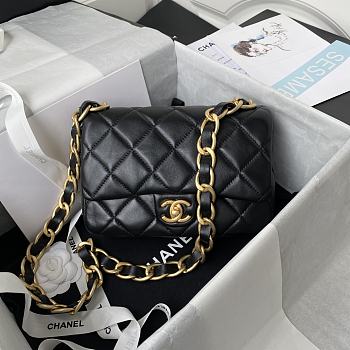 Kitlife Chanel Classic Diamond Flap Bag Black – 22×5×15.5cm