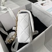 Kitlife Chanel Classic Diamond Flap Bag White – 22×5×15.5cm - 6