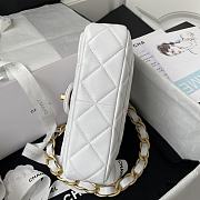 Kitlife Chanel Classic Diamond Flap Bag White – 22×5×15.5cm - 5