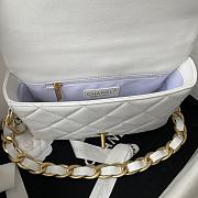 Kitlife Chanel Classic Diamond Flap Bag White – 22×5×15.5cm - 4