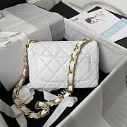 Kitlife Chanel Classic Diamond Flap Bag White – 22×5×15.5cm - 2
