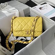 Kitlife Chanel Classic Diamond Flap Bag Yellow – 22×5×15.5cm - 1