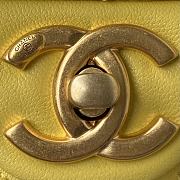 Kitlife Chanel Classic Diamond Flap Bag Yellow – 22×5×15.5cm - 2