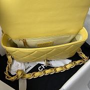 Kitlife Chanel Classic Diamond Flap Bag Yellow – 22×5×15.5cm - 3