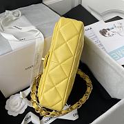 Kitlife Chanel Classic Diamond Flap Bag Yellow – 22×5×15.5cm - 6