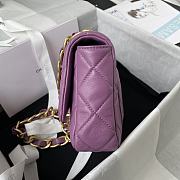 Kitlife Chanel Classic Diamond Flap Bag Purple – 22×5×15.5cm - 6