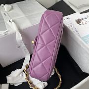 Kitlife Chanel Classic Diamond Flap Bag Purple – 22×5×15.5cm - 4