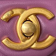 Kitlife Chanel Classic Diamond Flap Bag Purple – 22×5×15.5cm - 2