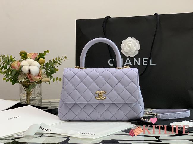 Kitlife Chanel Coco Handle Mini Gold Hardware Purple - 23cm - 1