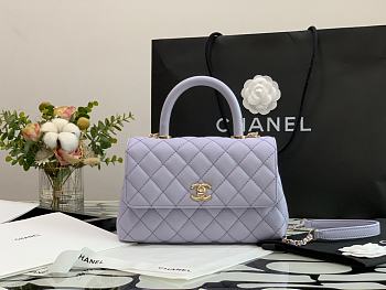 chanel coco handle mini blue