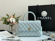 Kitlife Chanel Coco Handle Mini Gold Hardware Blue - 23cm - 1