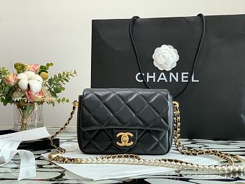 Kitlife Chanel Flap Bag 21K Gold Hardware Black – 19x13x6cm