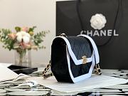 Kitlife Chanel Velvet Retro Saddle Horizontal Black/White – 99109 - 19x15x6cm - 5
