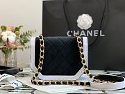 Kitlife Chanel Velvet Retro Saddle Horizontal Black/White – 99109 - 19x15x6cm - 4