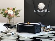 Kitlife Chanel Velvet Retro Saddle Horizontal Black/White – 99109 - 19x15x6cm - 3