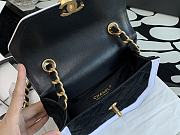 Kitlife Chanel Velvet Retro Saddle Horizontal Black/White – 99109 - 19x15x6cm - 2
