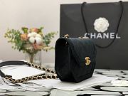 Kitlife Chanel Velvet Retro Saddle Horizontal Black – 99109 - 19x15x6cm - 3