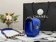 Kitlife Chanel Velvet Retro Saddle Horizontal Blue – 99109 - 19x15x6cm - 6