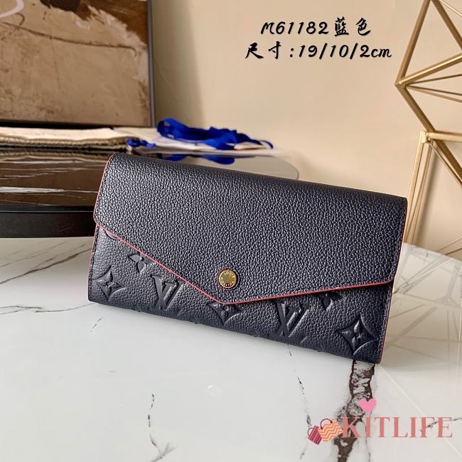 Louis Vuitton Flap Wallet Monogram Empreinte leather Blue - M61182 - 19.0x 10.0x 2.0 cm - 1