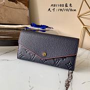 Louis Vuitton Flap Wallet Monogram Empreinte leather Blue - M61182 - 19.0x 10.0x 2.0 cm - 1