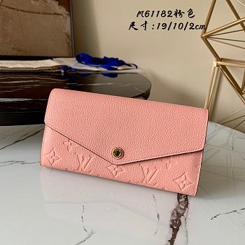 Louis Vuitton Flap Wallet Monogram Empreinte leather Pink - M61182 - 19.0x 10.0x 2.0 cm