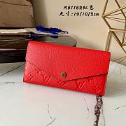 Louis Vuitton Flap Wallet Monogram Empreinte leather Red - M61182 - 19.0x 10.0x 2.0 cm - 1