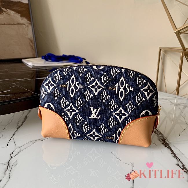 Kitlife Louis Vuitton Cosmetic Bag Monogram Flowers Blue – M69991 - 19 x 12 x 6 cm - 1