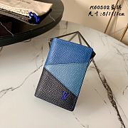 Kitlife Louis Vuitton Pocket Wallet Cross Pattern Blue – M60502 - 8 x 11 x 1 cm - 1