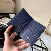 Kitlife Louis Vuitton Pocket Wallet Cross Pattern Blue – M60502 - 8 x 11 x 1 cm - 5