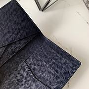 Kitlife Louis Vuitton Pocket Wallet Cross Pattern Blue – M60502 - 8 x 11 x 1 cm - 4