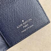 Kitlife Louis Vuitton Pocket Wallet Cross Pattern Blue – M60502 - 8 x 11 x 1 cm - 3