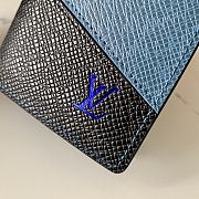 Kitlife Louis Vuitton Pocket Wallet Cross Pattern Blue – M60502 - 8 x 11 x 1 cm - 2