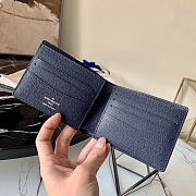 Kitlife Louis Vuitton Slender Wallet Cross Pattern Blue – M63261 - 11.0x 9.0x 2.0 cm - 3