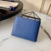 Kitlife Louis Vuitton Slender Wallet Cross Pattern Blue – M63261 - 11.0x 9.0x 2.0 cm - 4
